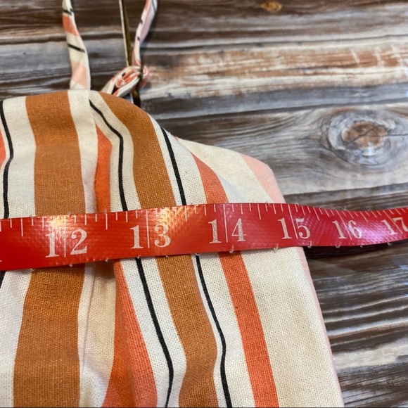 Minkpink Barbados Linen Blend Striped Sleeveless Mini Dress Multicolor Sz Small - Picture 9 of 10